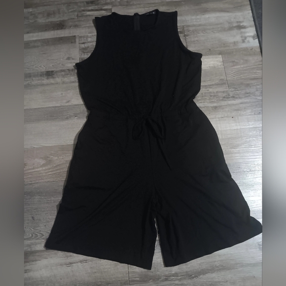 Eileen Fisher Black Sleeveless Jumpsuit 93% Tencel-lyocell, 7% Elastano - Picture 2 of 7